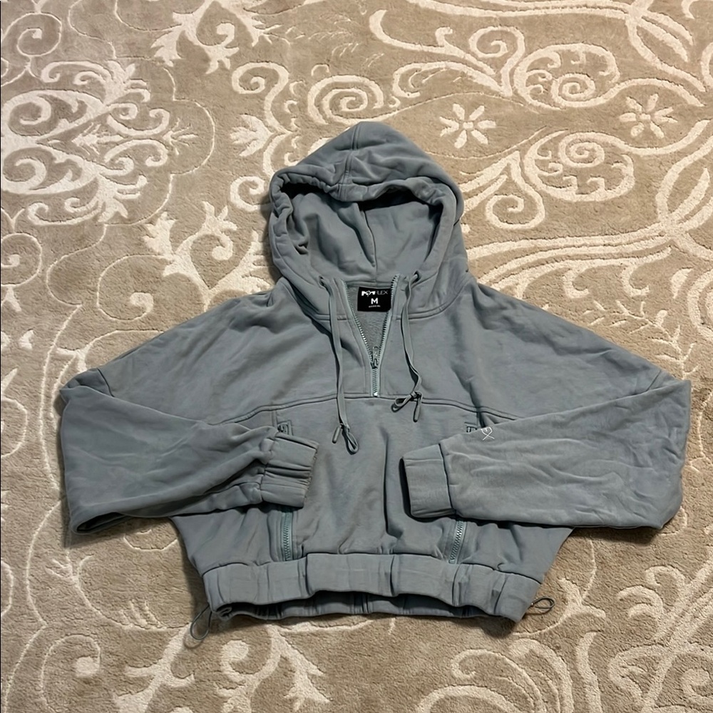 POPFLEX Seafoam color Zip-Up Hoodie